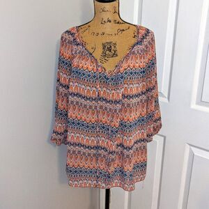 Flowy printed blouse